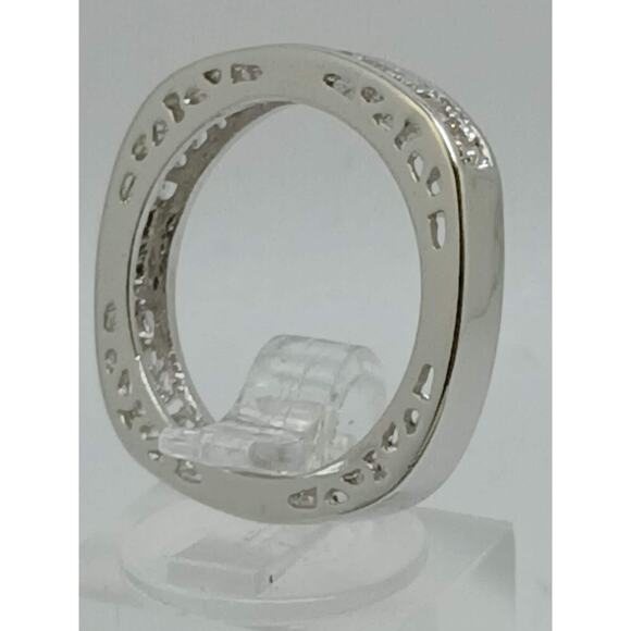 Unique Vintage White Gold GP Round Cut Sim Diamond CZ Stack Wedding Ring Size 7 - Picture 6 of 10